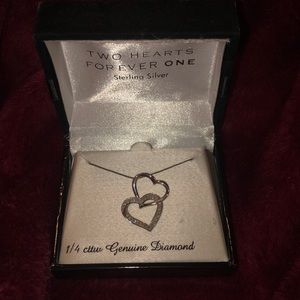 1/4 cttw Genuine Diamond Necklace-sterling silver